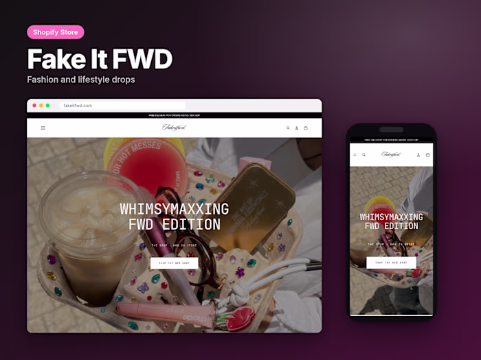 Fake It FWD: Shopify Drop Store