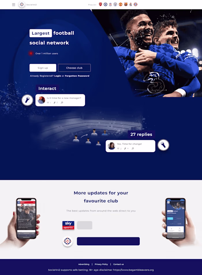Football Site 
https://www.social442.com/