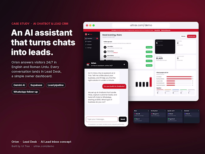AI Sales Chatbot + Lead Desk CRM That Turns Chats Into Leads