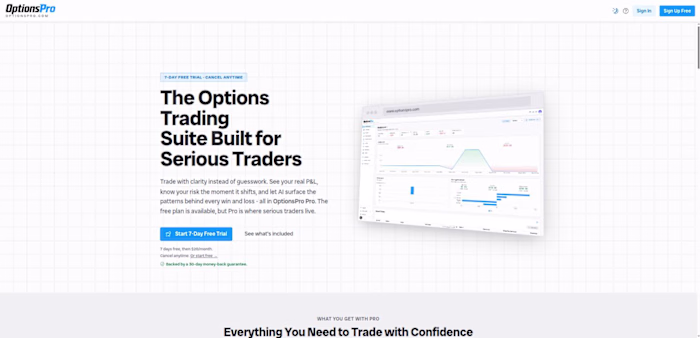 OptionsPro Suite — Options Trading Journal & Analytics