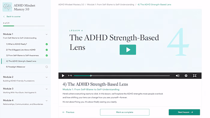 ADHD-Friendly Kajabi Course Experience for Sara Kelly
