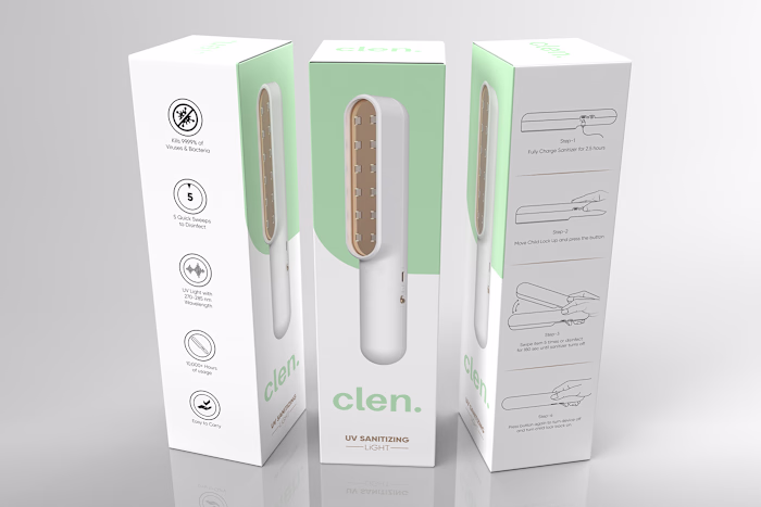 CLEN – UV Sanitizing Light Packaging Design