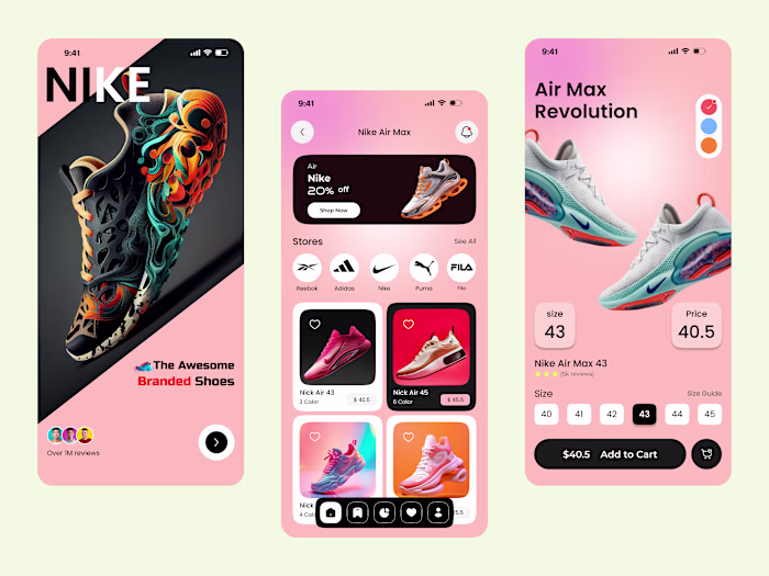 Nike Air Max – Modern Shoe Shopping App UI