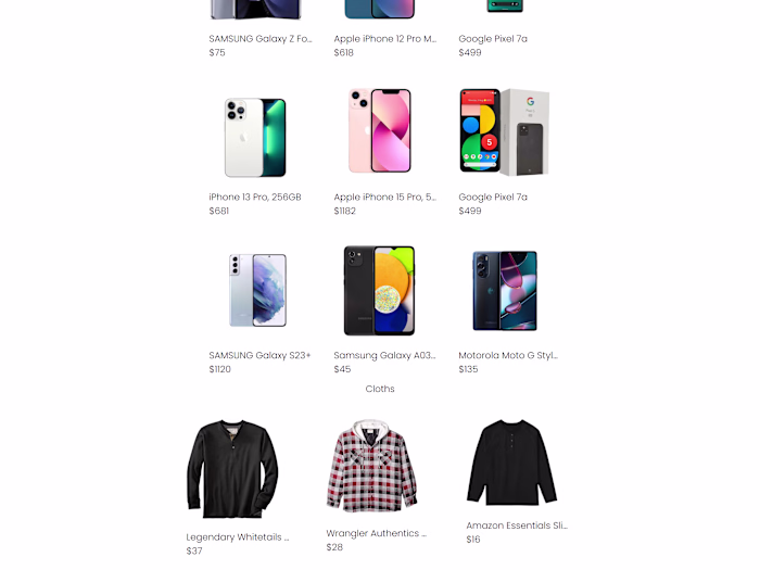 Simple Ecommerce Website