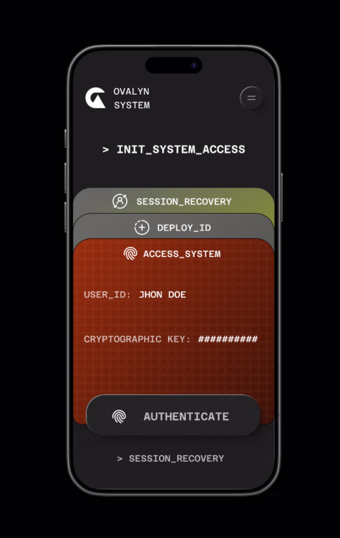 The OVALYN SYSTEM UI is a study in FinTech synthesis: high s...