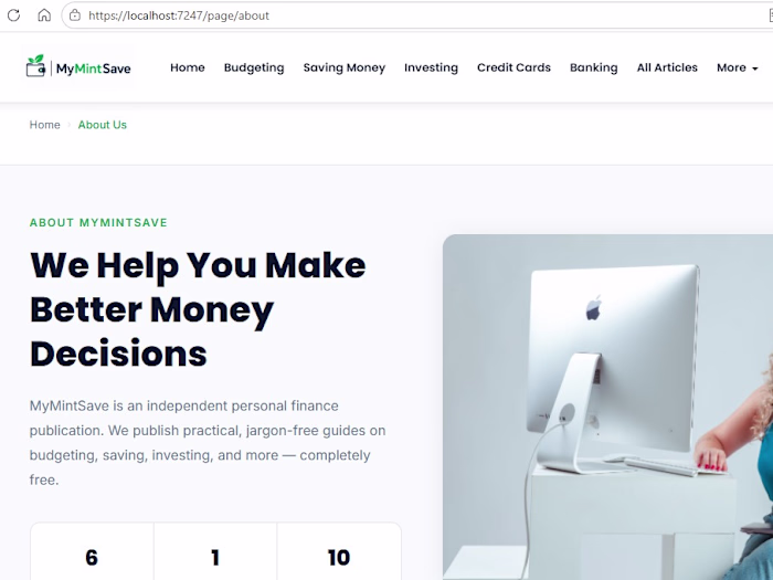 MyMintSave is a modern personal
