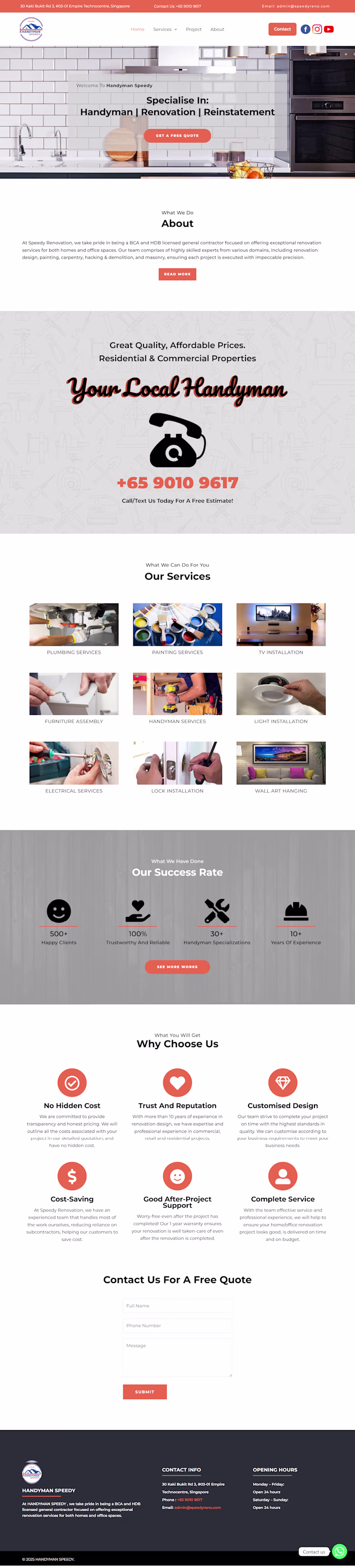 WordPress Website Design for Handyman Services | Handyman Speedy