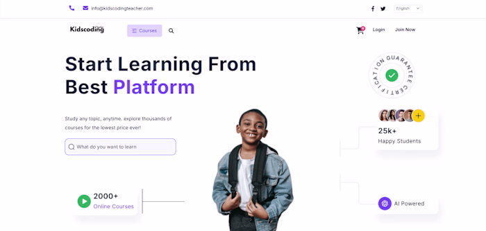 E Academy: A Platform for Kids’ Coding Teachers