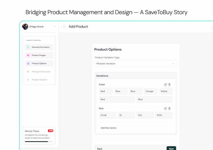 Enhancing Product Flow for SaveToBuy's Merchant Dashboard