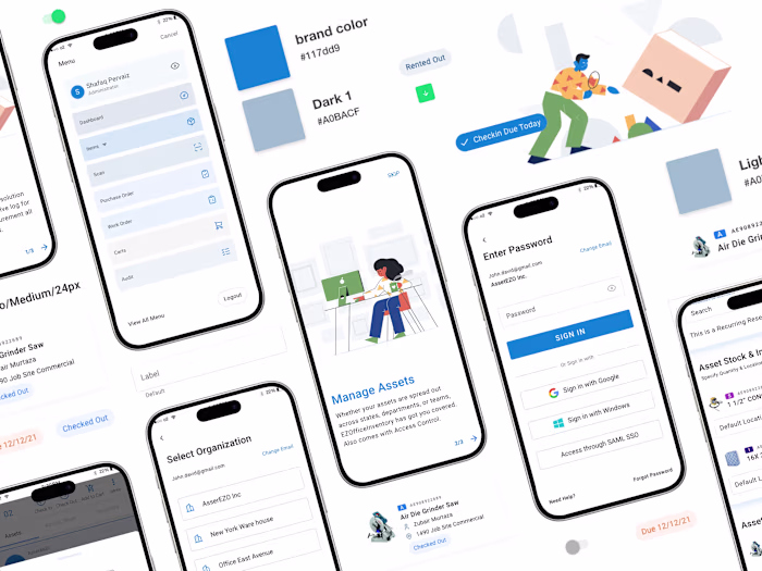 Mobile App design for Asset Management 