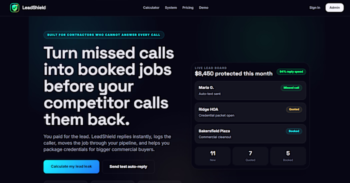 LeadShield: Turning Missed Calls Into