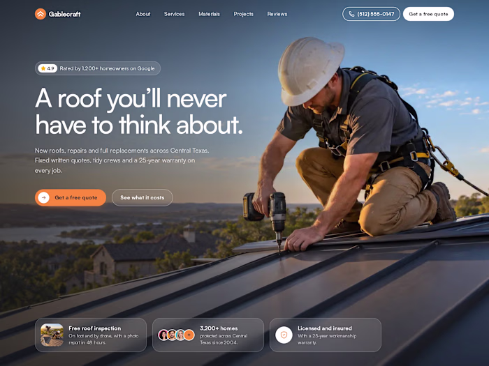 Gablecraft | Roofing Company Website