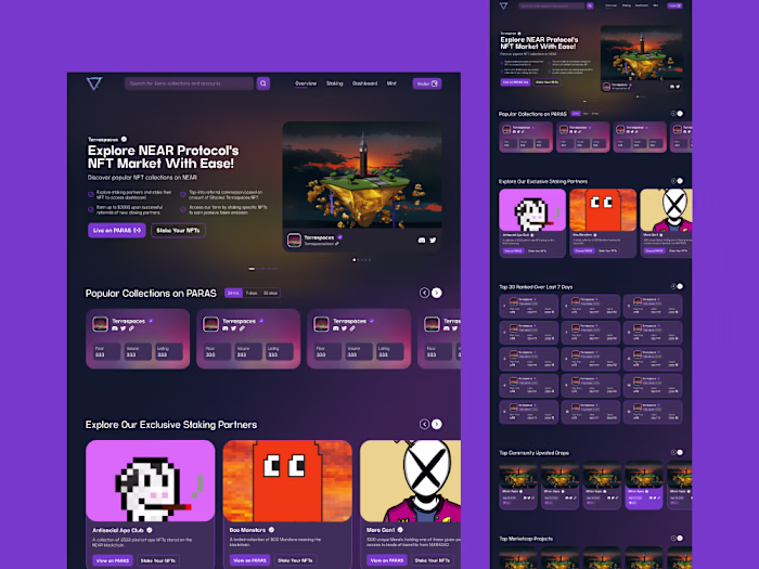 NFT Mint Focused Website UX UI Design