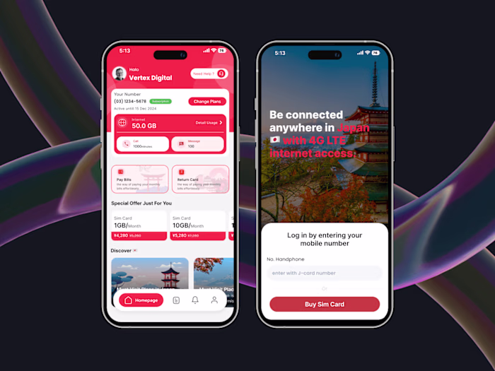 J-Cards Mobile App Internet Service Providers