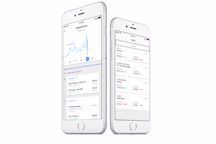 Personal financial account app