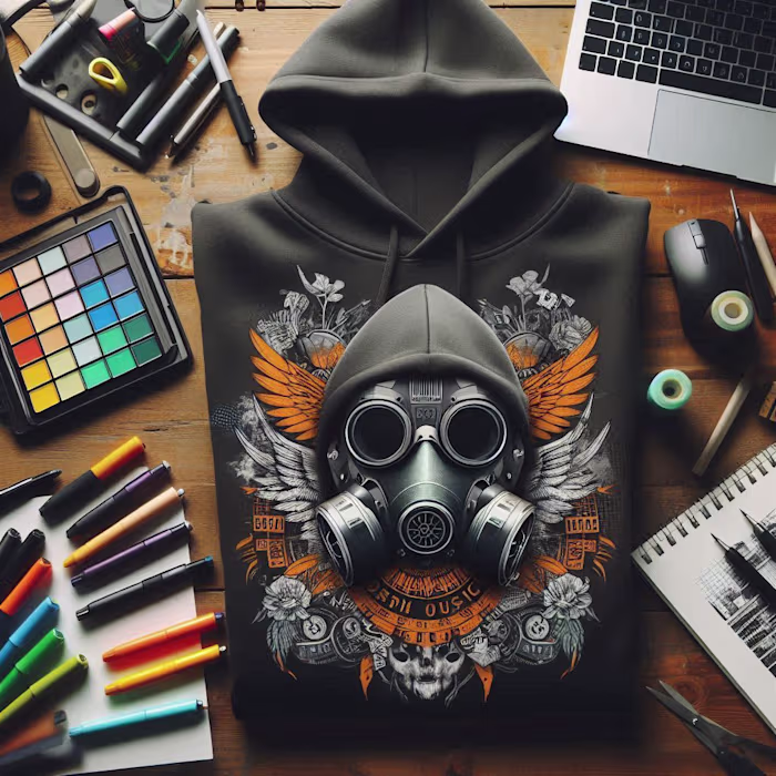 I was working on this hoodie design for about a week and sur...