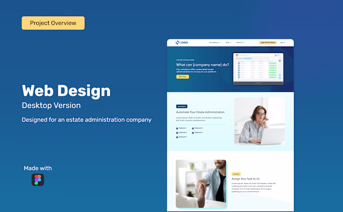 Web Design Project for an Estate Administration Company