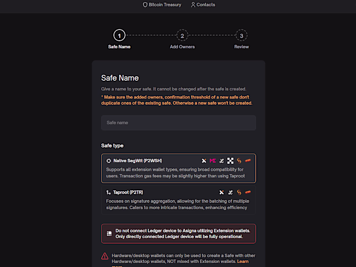 Bitcoin multisig wallet