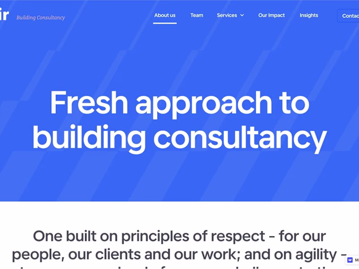Air Building Consultancy Website Design 