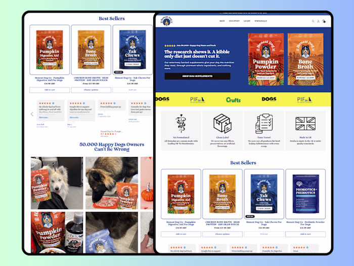CHICKEN BONE BROTH | Custom product Page design in Replo