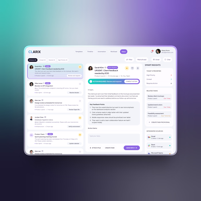 Project Management Web App Design

What