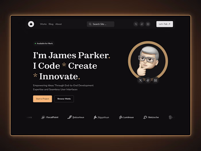 Spotlight - Shiny Framer Portfolio Template ✴