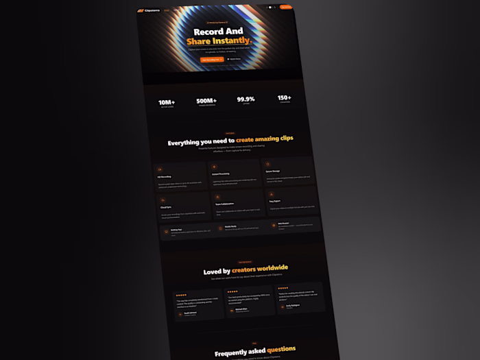 Clipsterra record and share instantly.