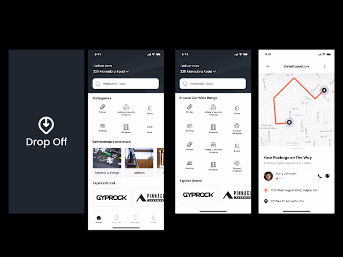 Drop Off - a delivery service for tools and hardware