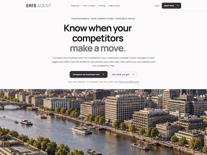 Eris Agent: Competitor Intelligence App & Website