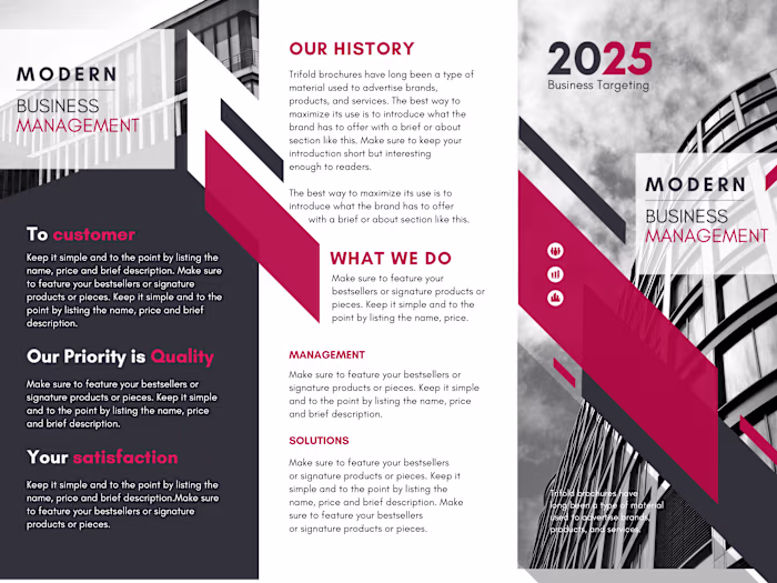 Custom Brochure Design: Corporate Theme