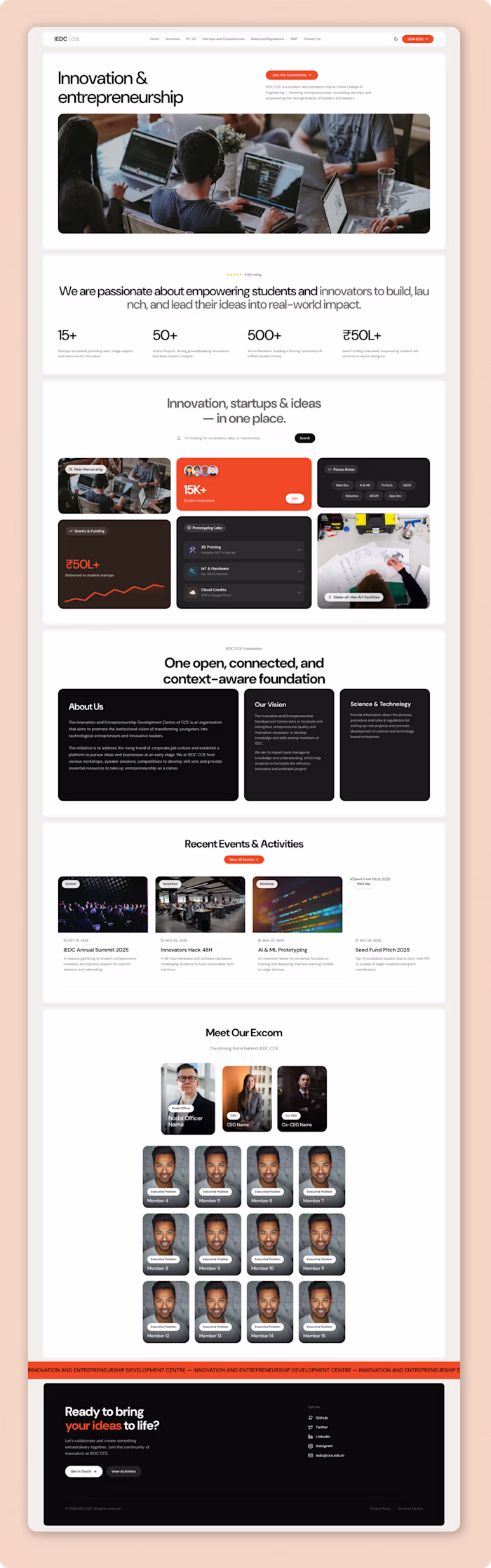 Community Website Design