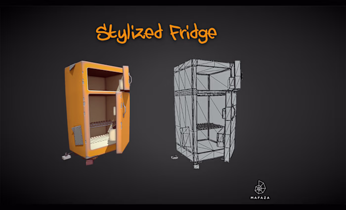Stylised Fridge — Cartoon 3D Prop