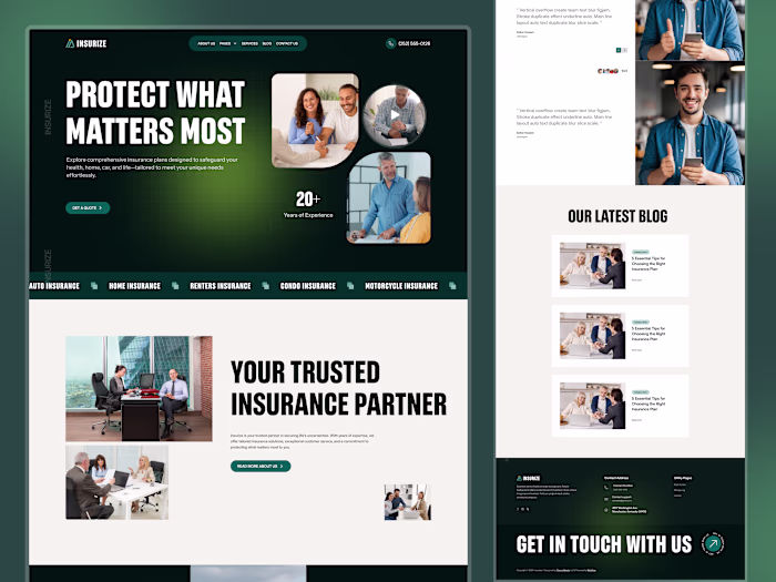 Insurance Agency Website Design - Insurize