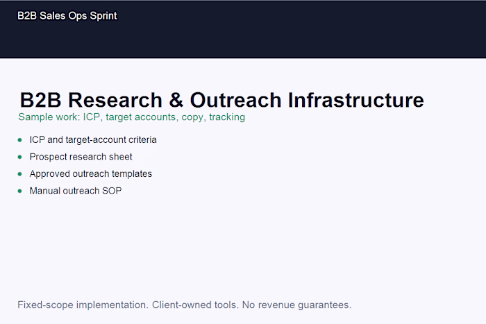 Sample B2B Outreach Infrastructure
