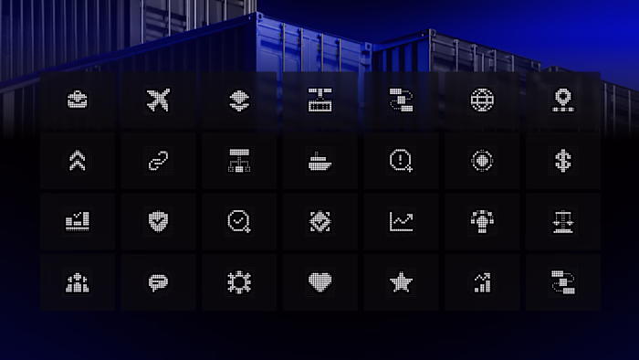 A custom icon set covering