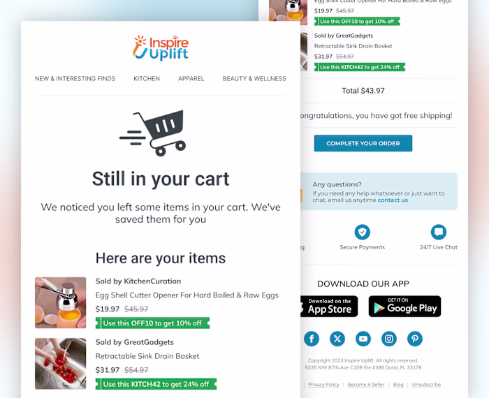Abandoned Cart Email