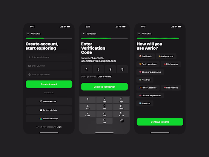 Avirio Mobile Onboarding