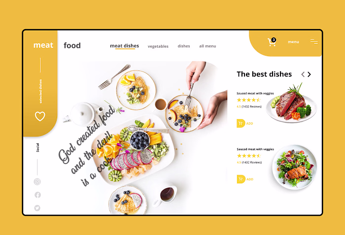 Food Landing page design