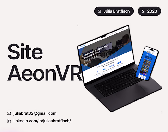 Site AeonVR | UX/UI Design 