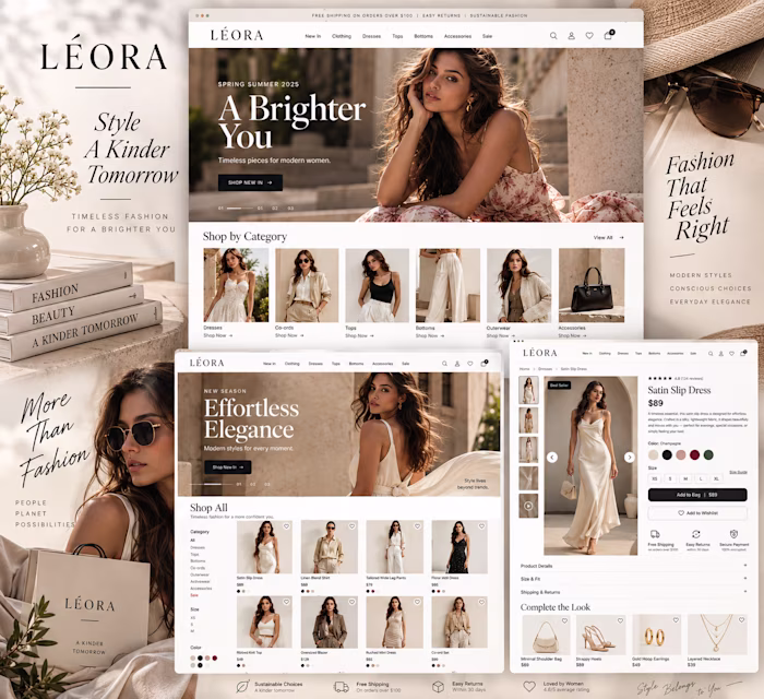Luxury Fashion E-commerce Experience
Designed and