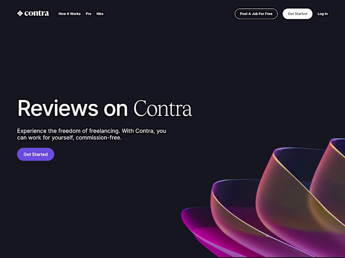 Contra – Reviews Landing Page