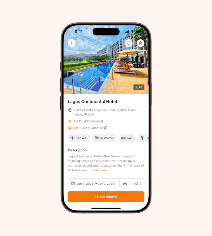 Hotel Booking App – Hotel Details UI