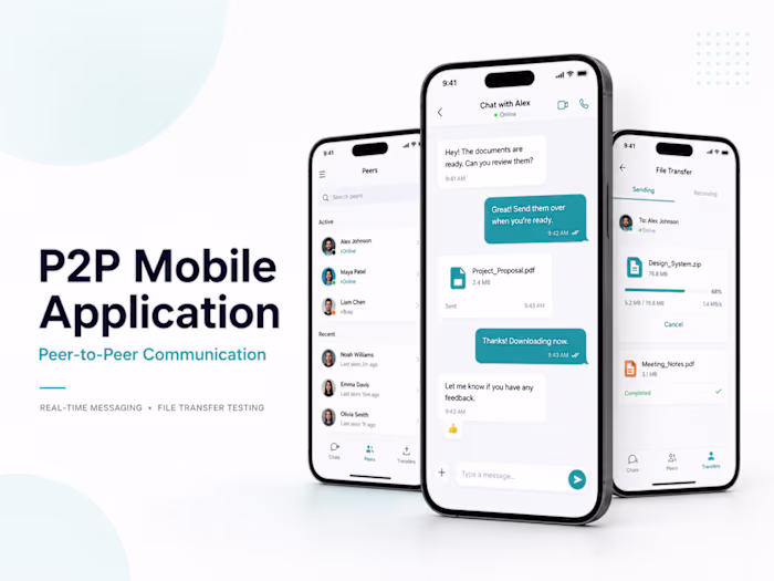 P2P Mobile Application – Peer-to-Peer Communication Platform