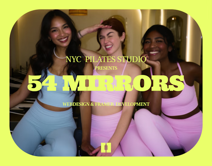 54 Mirrors Dynamic Pilates Studio Website Design