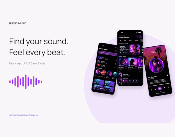Blend Music — Music App UI/UX Case Study