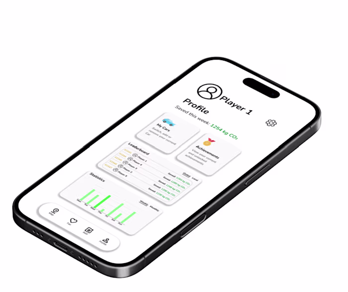 Eco-Friendly Navigation App — Profile Screen