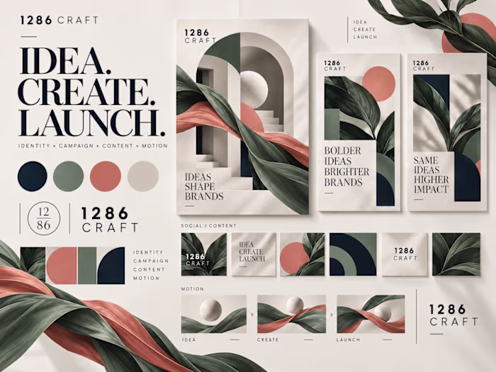 Graphic Design & Visual Identity System — 1286 CRAFT