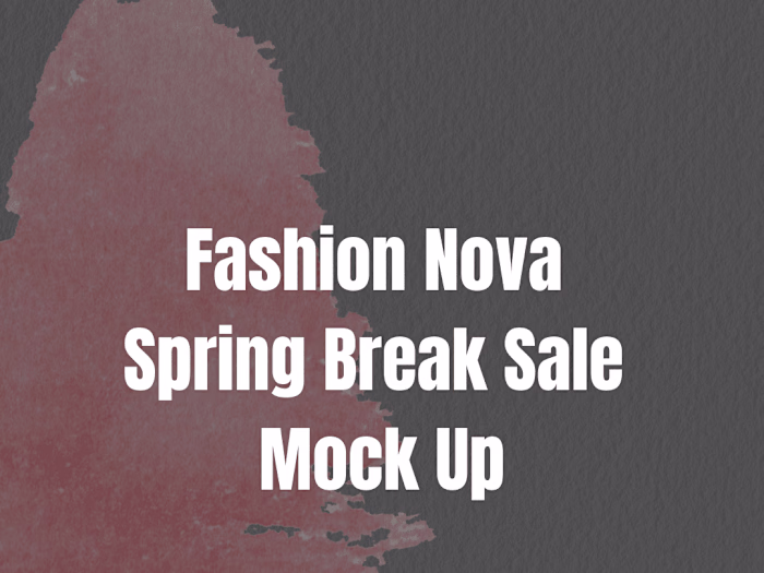 Fashion Nova Spring Break Sale Announcement
