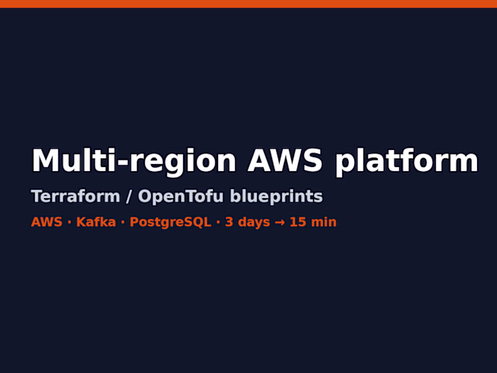 Multi-region AWS platform