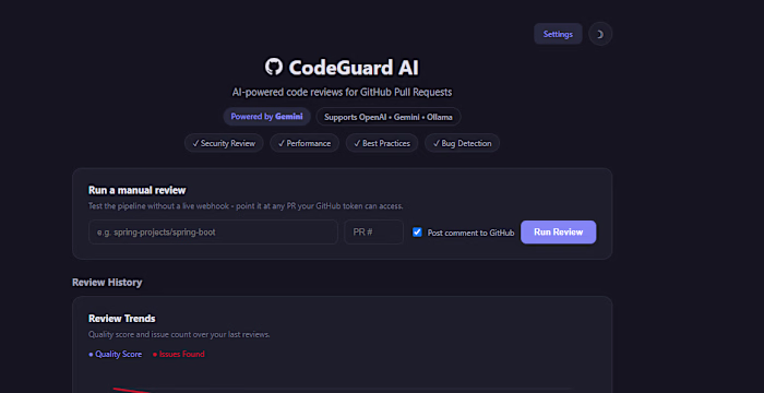 CodeGuard AI — AI-Powered GitHub
